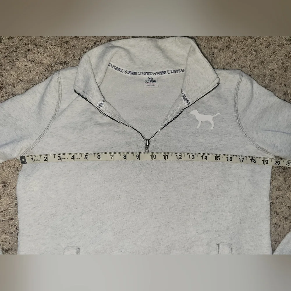 Victoria's Secret Pink Quarter Zip Pullover Women's Sz XS - Picture 7 of 12